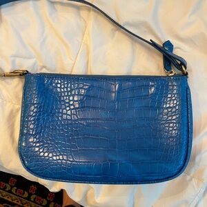 BLUE CROC PRINT PURSE